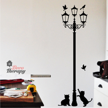 Load image into Gallery viewer, Cat Lamp Post Wall Sticker