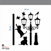 Load image into Gallery viewer, Cat Lamp Post Wall Sticker