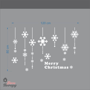 Christmas Hanging Snowflakes Wall Sticker