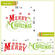 Load image into Gallery viewer, Christmas Flower Leaves Snowflakes Wall Sticker Room Decor