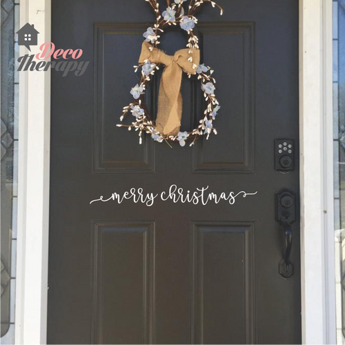 Christmas Greeting On Door Wall Sticker