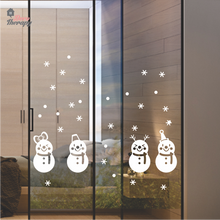 Load image into Gallery viewer, Christmas Snowman Flakes Wall Sticker