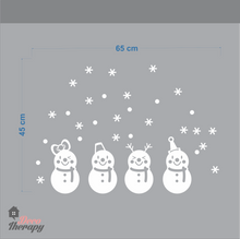 Load image into Gallery viewer, Christmas Snowman Flakes Wall Sticker