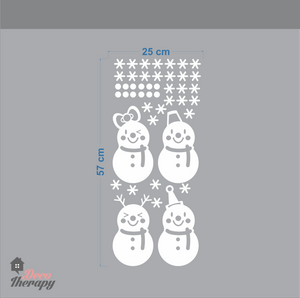 Christmas Snowman Flakes Wall Sticker