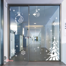 Load image into Gallery viewer, Christmas Sparkling Tree Snowflake Ball Wall Sticker