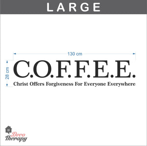 Coffee Christ Offers Forgiveness For Everyone Everywhere Wall Sticker