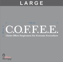 Load image into Gallery viewer, Coffee Christ Offers Forgiveness For Everyone Everywhere Wall Sticker