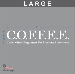 Coffee Christ Offers Forgiveness For Everyone Everywhere Wall Sticker