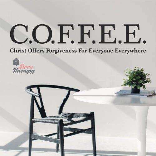 Coffee Christ Offers Forgiveness For Everyone Everywhere Wall Sticker