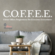 Load image into Gallery viewer, Coffee Christ Offers Forgiveness For Everyone Everywhere Wall Sticker