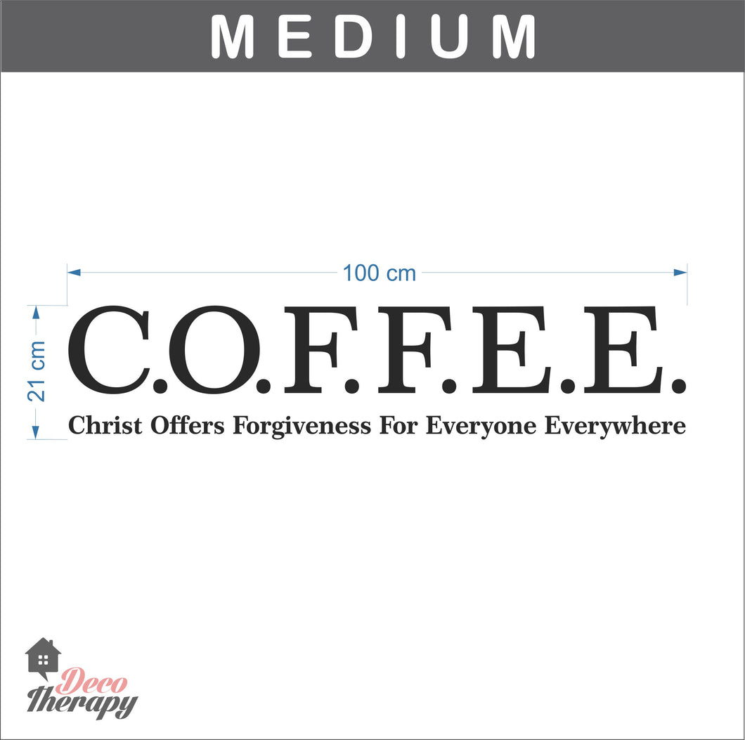 Coffee Christ Offers Forgiveness For Everyone Everywhere Wall Sticker