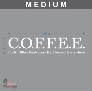 Coffee Christ Offers Forgiveness For Everyone Everywhere Wall Sticker