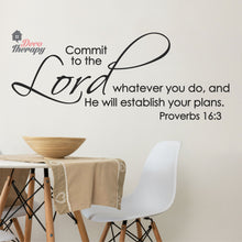 Load image into Gallery viewer, Commit Whatever You Do and He Will Establish Your Plans Wall Sticker