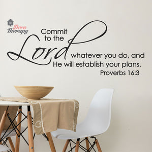 Commit Whatever You Do and He Will Establish Your Plans Wall Sticker