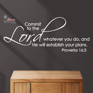 Commit Whatever You Do and He Will Establish Your Plans Wall Sticker