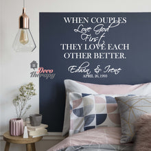 Load image into Gallery viewer, Customized Name When Couples Love God First Design Wall Sticker