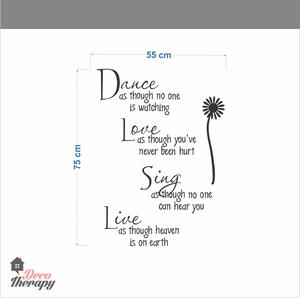 Dance Like No One Is Watching Wall Sticker