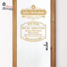 Load image into Gallery viewer, Customized Store Hours Vintage Design Wall Sticker