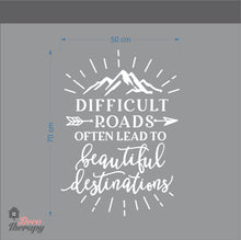 Load image into Gallery viewer, Difficult Roads To Beautiful Destinations Wall Sticker