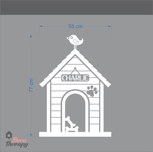 Dog House Personalized Name Design Wall Sticker