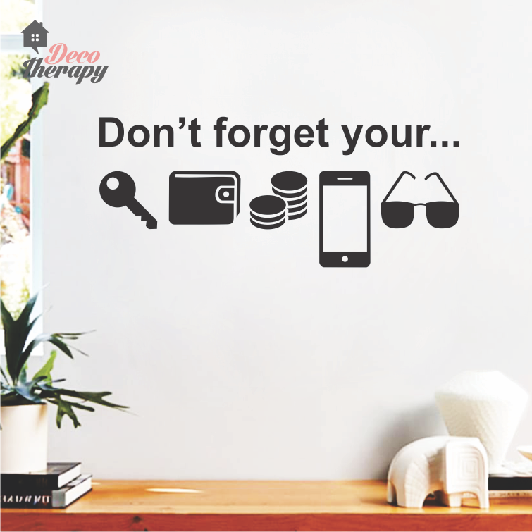 Don't Forget Your Things Wall Sticker