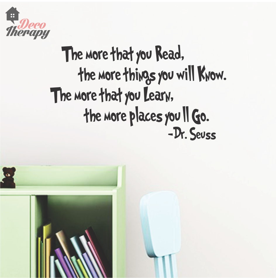 Dr Seuss The More That You Read Wall Sticker