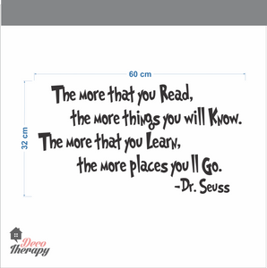 Dr Seuss The More That You Read Wall Sticker