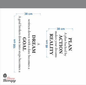 Dream Goal Plan Action Reality Wall Sticker