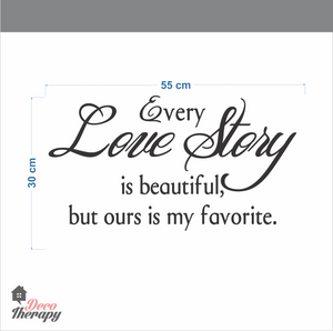 Every Love Story Is Beautiful V2 Wall Sticker