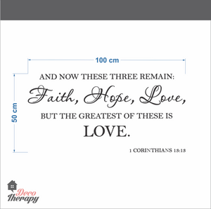 Faith Hope Love V1 Wall Sticker