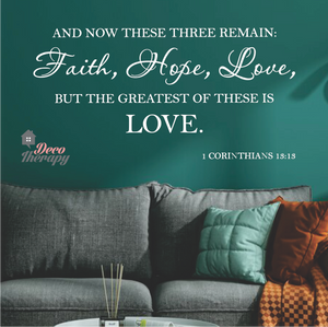 Faith Hope Love V1 Wall Sticker