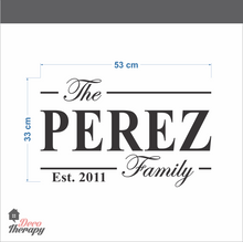 Load image into Gallery viewer, Customized Family Name V2 Design Wall Sticker