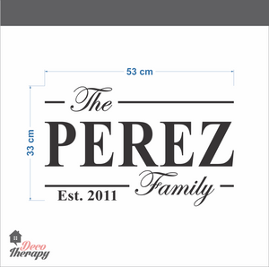 Customized Family Name V2 Design Wall Sticker