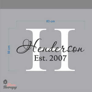 Customized Family Name V4 Design Wall Sticker