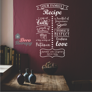 Family Recipe V2 Wall Sticker