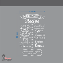 Load image into Gallery viewer, Family Recipe V2 Wall Sticker