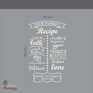 Family Recipe V2 Wall Sticker