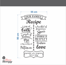 Load image into Gallery viewer, Family Recipe V2 Wall Sticker