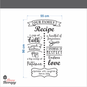 Family Recipe V2 Wall Sticker