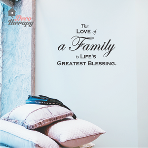 Family Life's Greatest Blessing Wall Sticker