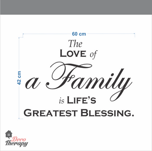 Family Life's Greatest Blessing Wall Sticker