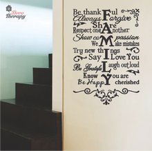 Load image into Gallery viewer, Family Rules Always Forgive Wall Sticker