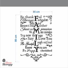 Load image into Gallery viewer, Family Rules Always Forgive Wall Sticker