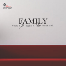 Load image into Gallery viewer, Family Where Life Begins V1 Wall Sticker