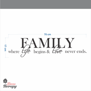 Family Where Life Begins V1 Wall Sticker