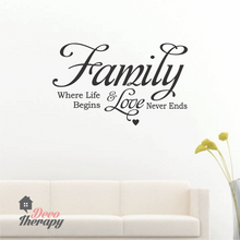 Load image into Gallery viewer, Family Where Life Begins V2 Wall Sticker