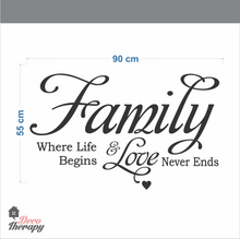 Load image into Gallery viewer, Family Where Life Begins V2 Wall Sticker