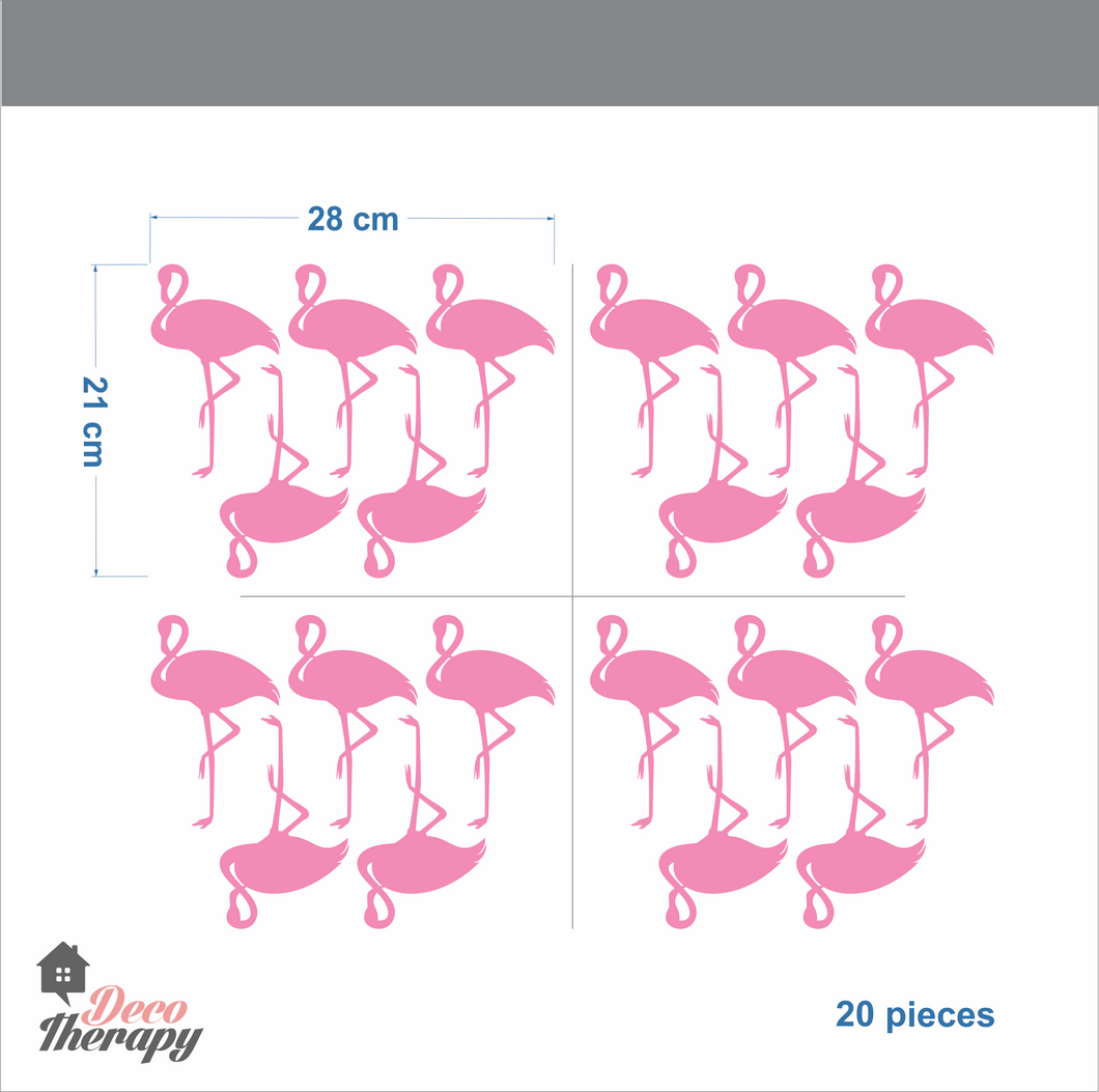 Flamingo Pattern Wall Sticker