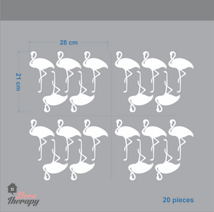 Flamingo Pattern Wall Sticker