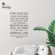 Load image into Gallery viewer, For God So Loved The World Wall Sticker